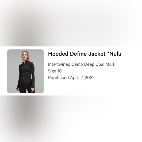 Lululemon jacket - Hooded Define Jacket *Nulu Intertwined Camo Deep Coal Multi - Picture 4 of 5